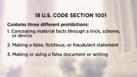 False Statements and Concealment