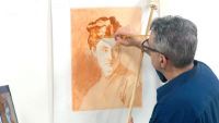 The Figure and a Portrait in Brunaille