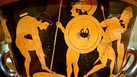 Greek Vase Painting-"Death of Sarpedon"